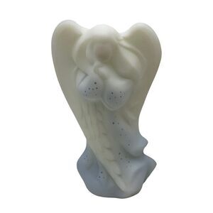 Vintage Fenton Radiant Angel Satin Hand Painted Artist Signed Figurine